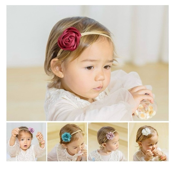 Fancy Clouds Baby Girl Floral Headbands Hair Accessories Set of 10 - Ages 0-6 - Picture 2 of 7